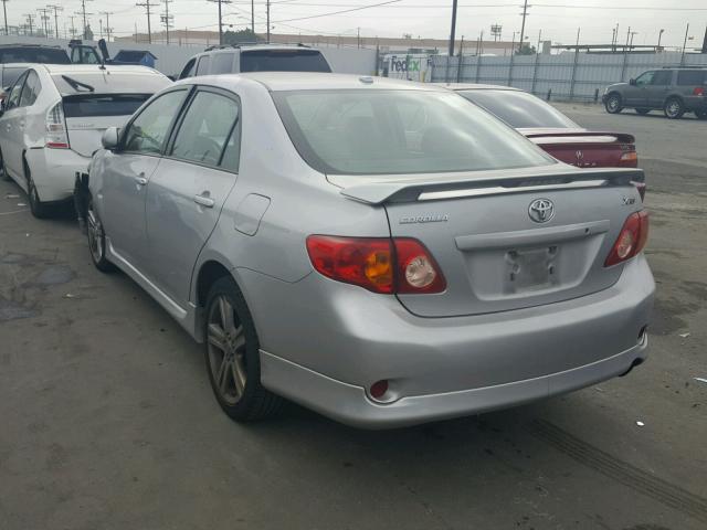 1NXBE40E59Z098165 - 2009 TOYOTA COROLLA XR 银色 照片 3