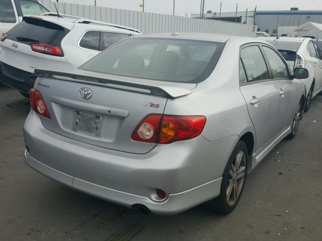 1NXBE40E59Z098165 - 2009 TOYOTA COROLLA XR 银色 照片 4