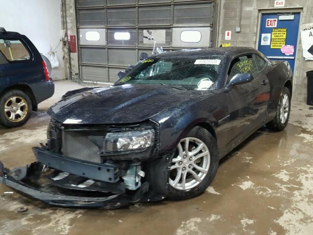 2G1FB1E34E9162720 - 2014 CHEVROLET CAMARO LT BLUE photo 2