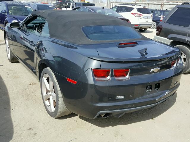 2G1FK3DJ0D9217111 - 2013 CHEVROLET CAMARO 2SS GRAY photo 3