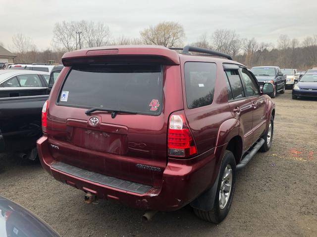 JTEBU14R268053588 - 2006 TOYOTA 4RUNNER SR MAROON photo 4