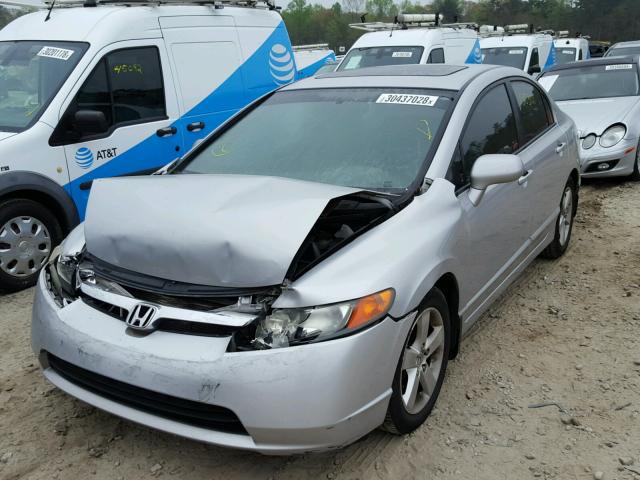 1HGFA16958L036961 - 2008 HONDA CIVIC EXL SILVER photo 2