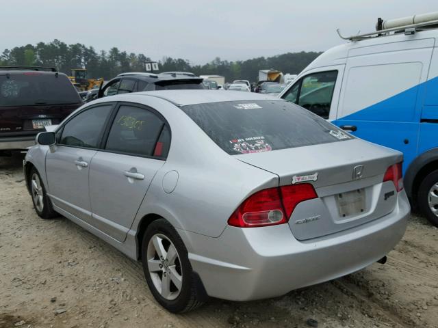 1HGFA16958L036961 - 2008 HONDA CIVIC EXL SILVER photo 3