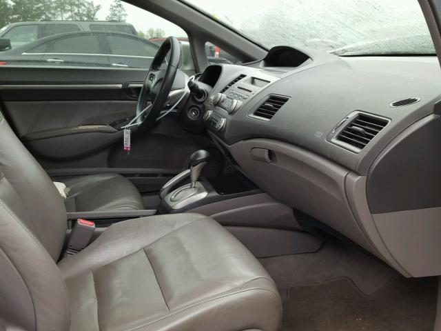 1HGFA16958L036961 - 2008 HONDA CIVIC EXL SILVER photo 5