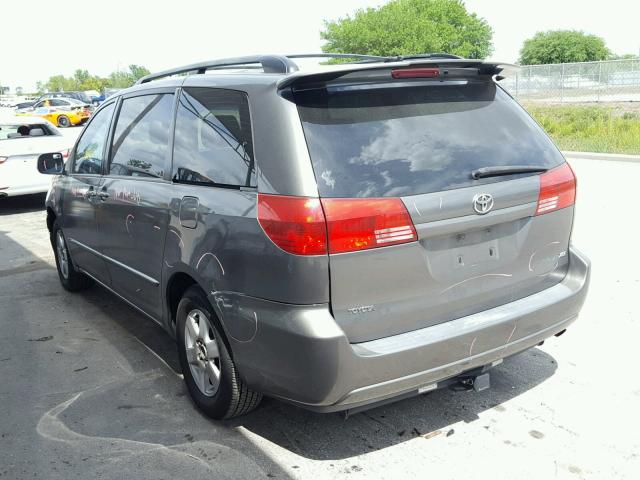 5TDZA22C74S216664 - 2004 TOYOTA SIENNA XLE GRAY photo 3