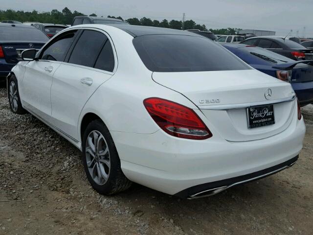 55SWF4KB8HU214048 - 2017 MERCEDES-BENZ C 300 4MAT WHITE photo 3