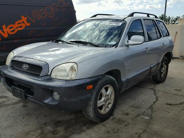 KM8SC83D81U008687 - 2001 HYUNDAI SANTA FE G SILVER photo 2