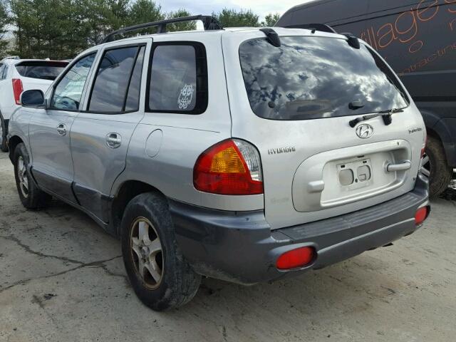 KM8SC83D81U008687 - 2001 HYUNDAI SANTA FE G SILVER photo 3