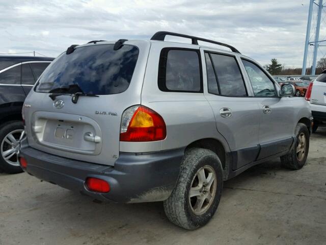 KM8SC83D81U008687 - 2001 HYUNDAI SANTA FE G SILVER photo 4