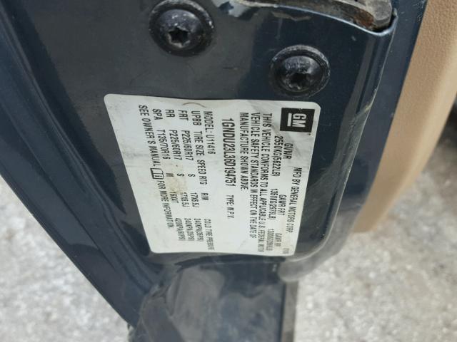 1GNDU23L36D194751 - 2006 CHEVROLET UPLANDER L მწვანე ფოტო 10