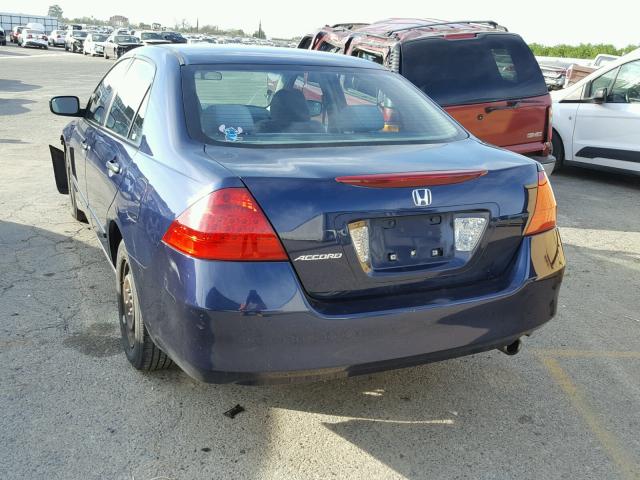 1HGCM56136A036011 - 2006 HONDA ACCORD VAL BLUE photo 3