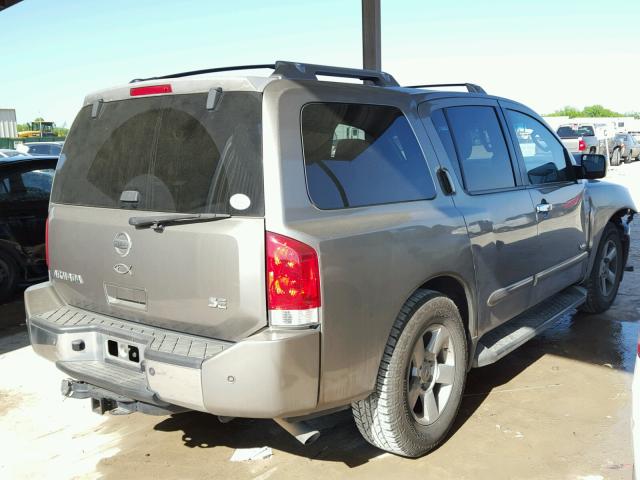 5N1BA08A17N702890 - 2007 NISSAN ARMADA SE SILVER photo 4