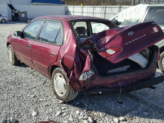 2T1BR18E3WC083359 - 1998 TOYOTA COROLLA VE MAROON photo 3