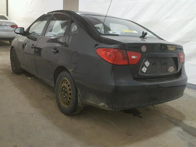 KMHDU46DX7U135766 - 2007 HYUNDAI ELANTRA GL BLACK photo 3