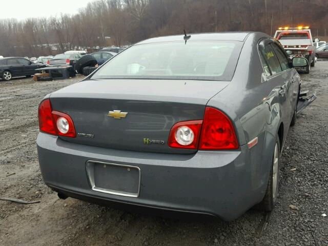 1G1ZF57538F265081 - 2008 CHEVROLET MALIBU HYB GRAY photo 4