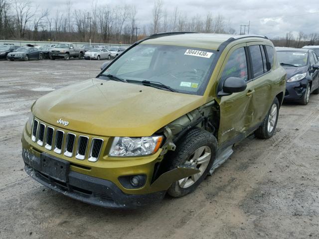 1C4NJDBB2CD554873 - 2012 JEEP COMPASS SP GREEN photo 2