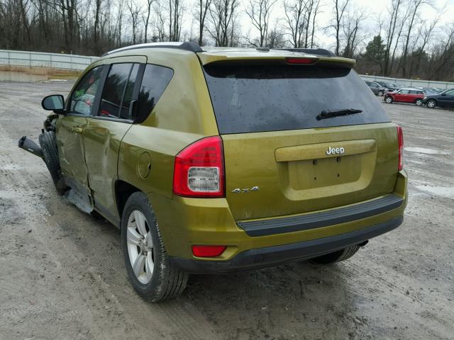 1C4NJDBB2CD554873 - 2012 JEEP COMPASS SP GREEN photo 3