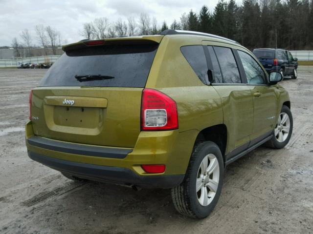 1C4NJDBB2CD554873 - 2012 JEEP COMPASS SP GREEN photo 4