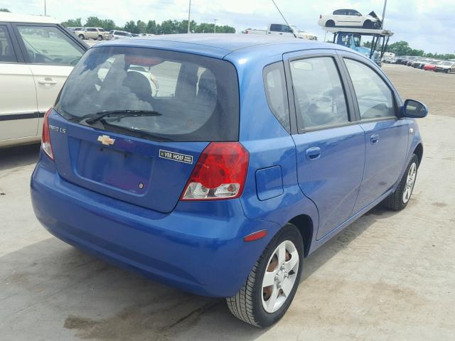 KL1TD62675B296451 - 2005 CHEVROLET AVEO BASE Yaşıl foto 4