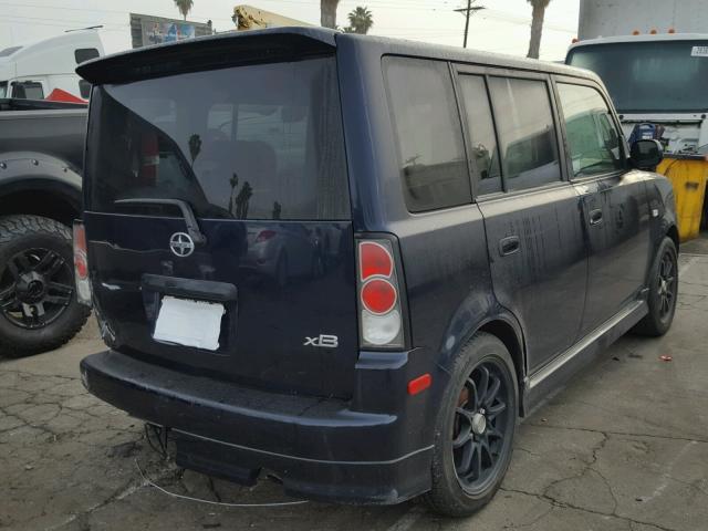 JTLKT334840157527 - 2004 TOYOTA SCION XB BLUE photo 4