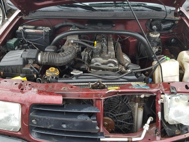 2CNBJ13CX26937039 - 2002 CHEVROLET TRACKER BURGUNDY photo 7