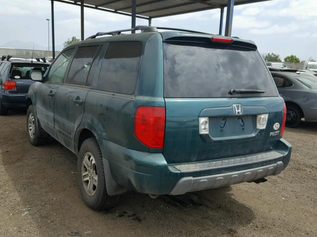 2HKYF18593H533320 - 2003 HONDA PILOT EXL GREEN photo 3