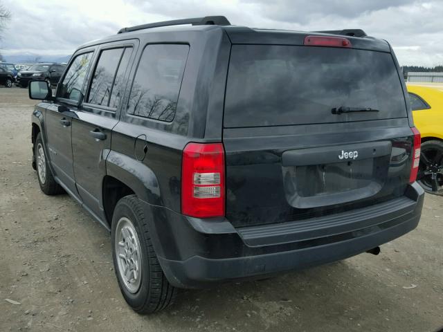 1C4NJPBB7ED727260 - 2014 JEEP PATRIOT SP BLACK photo 3