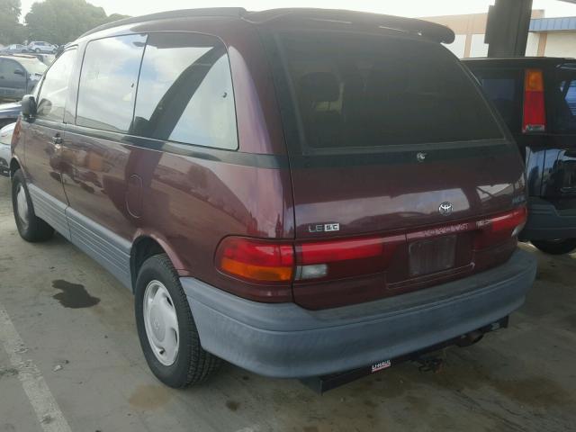 JT3AC14R1S1174543 - 1995 TOYOTA PREVIA LE BURGUNDY photo 3