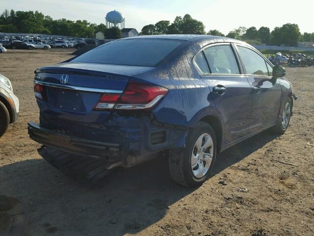 19XFB2F58DE253776 - 2013 HONDA CIVIC LX BLUE photo 4