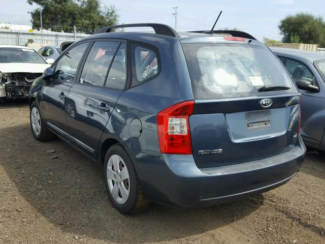 KNAFG529597263116 - 2009 KIA RONDO BASE BLUE photo 3