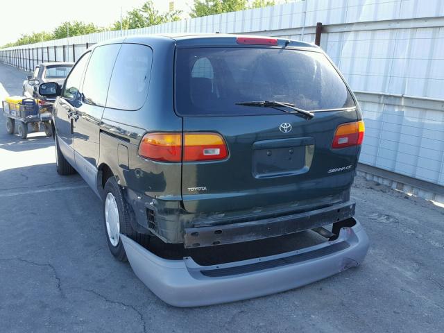 4T3ZF19C3YU299855 - 2000 TOYOTA SIENNA CE GREEN photo 3