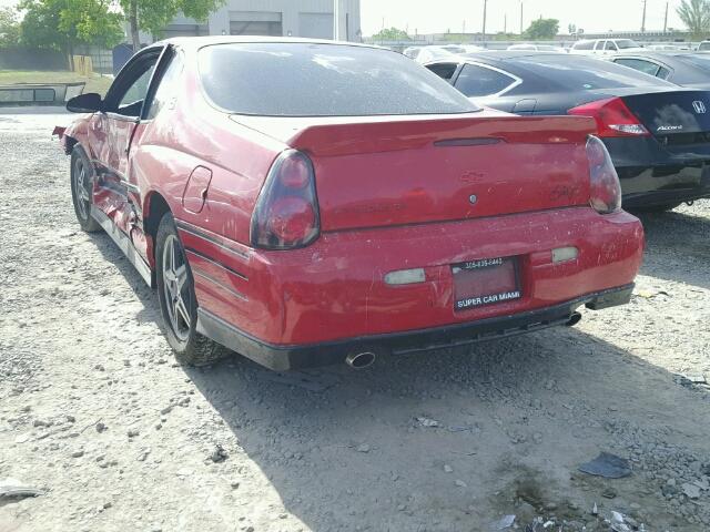 2G1WZ121249325779 - 2004 CHEVROLET MONTE CARL RED photo 3