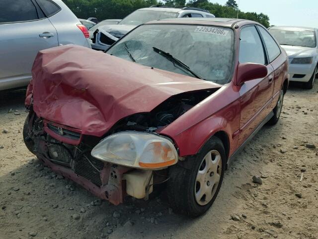 1HGEJ8140WL046116 - 1998 HONDA CIVIC EX RED photo 2