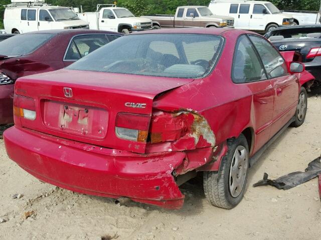 1HGEJ8140WL046116 - 1998 HONDA CIVIC EX RED photo 4