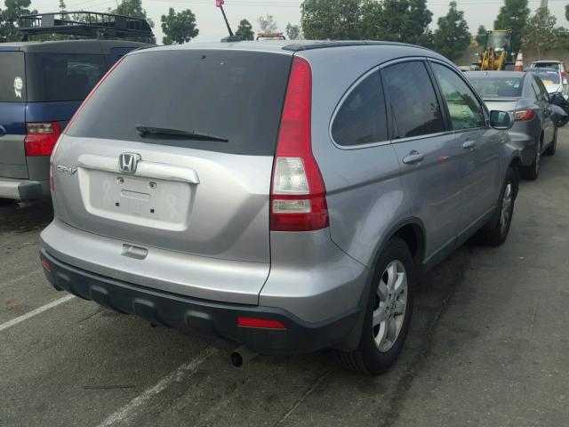 JHLRE387X7C005133 - 2007 HONDA CR-V EXL SILVER photo 4