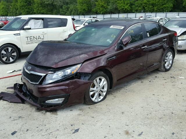 5XXGN4A77CG041652 - 2012 KIA OPTIMA EX BURGUNDY photo 2