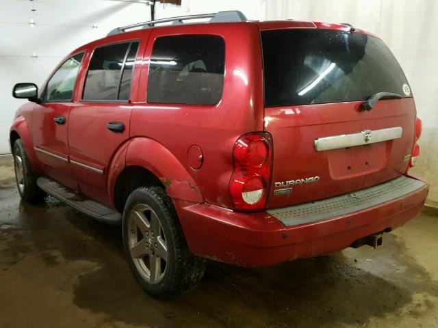 1D8HB582X7F580852 - 2007 DODGE DURANGO LI RED photo 3