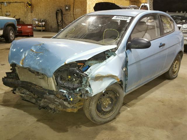 KMHCM36C58U103368 - 2008 HYUNDAI ACCENT GS BLUE photo 2