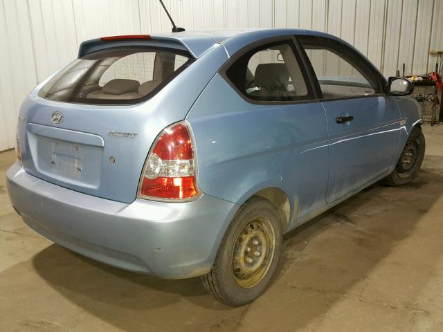 KMHCM36C58U103368 - 2008 HYUNDAI ACCENT GS BLUE photo 4