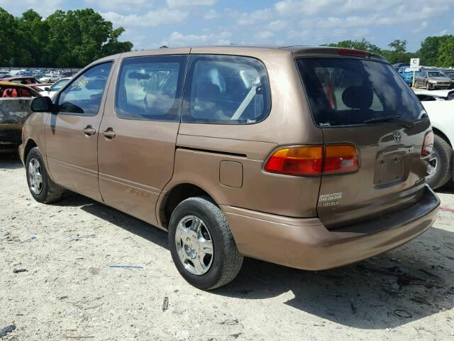 4T3ZF19C0XU125725 - 1999 TOYOTA SIENNA CE TAN photo 3