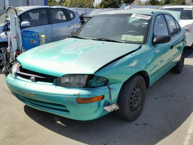 1Y1SK5362PZ019134 - 1993 GEO PRIZM BASE მწვანე ფოტო 2