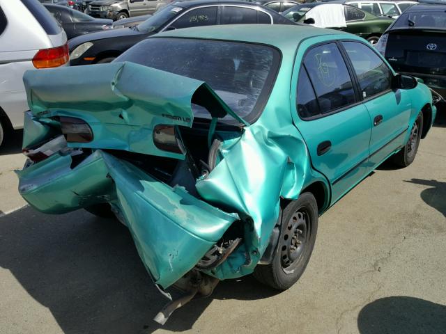 1Y1SK5362PZ019134 - 1993 GEO PRIZM BASE მწვანე ფოტო 4