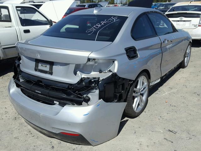 WBA1F5C52EV255652 - 2014 BMW 228 I SILVER photo 4