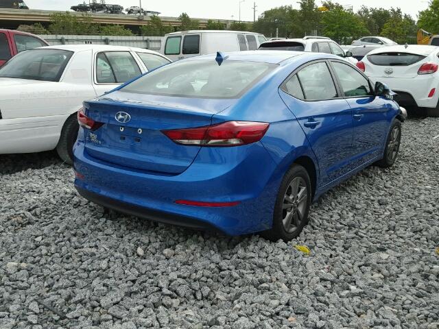 5NPD84LF4HH184939 - 2017 HYUNDAI ELANTRA SE BLUE photo 4