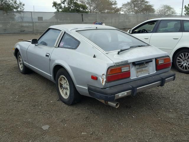 JN1HZ04S8BX263161 - 1981 DATSUN 280ZX SILVER photo 3