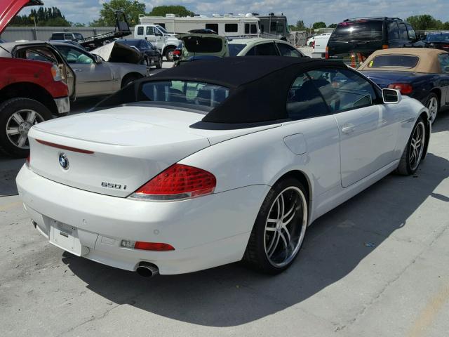 WBAEK13577CN80768 - 2007 BMW 650 I WHITE photo 4