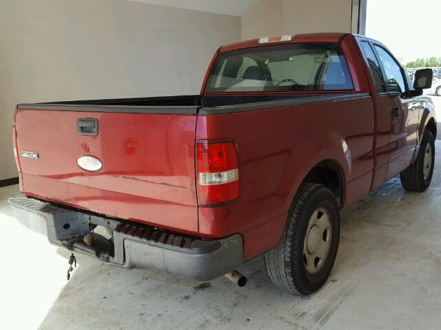 1FTRF12237KD12399 - 2007 FORD F150 RED photo 4