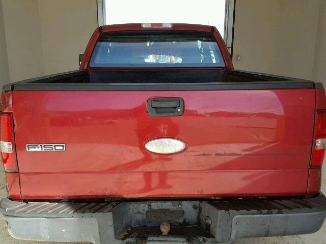 1FTRF12237KD12399 - 2007 FORD F150 RED photo 6