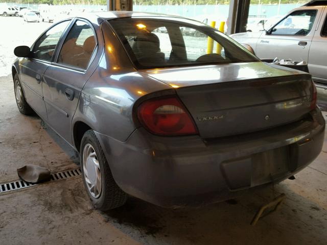 1B3ES26C83D202922 - 2003 DODGE NEON SE GRAY photo 3