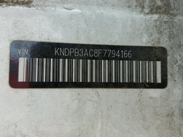 KNDPB3AC8F7794166 - 2015 KIA SPORTAGE L WHITE photo 10